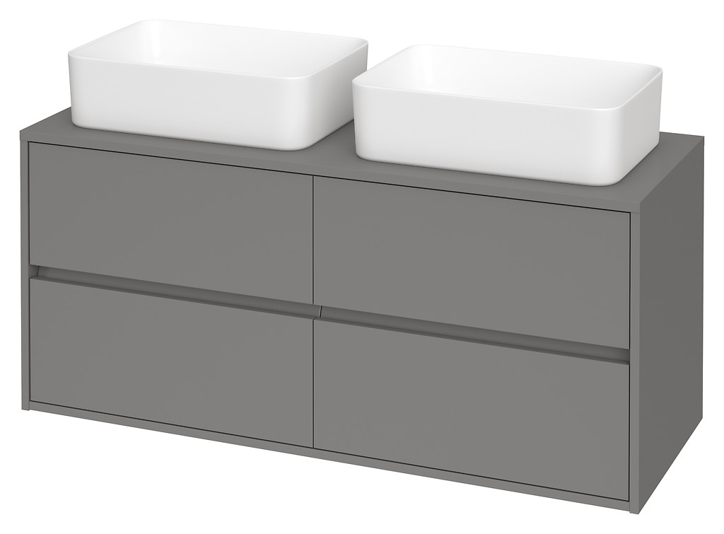 CREA 120 WASHBASIN CABINET WITH COUNTERTOP GREY MATT